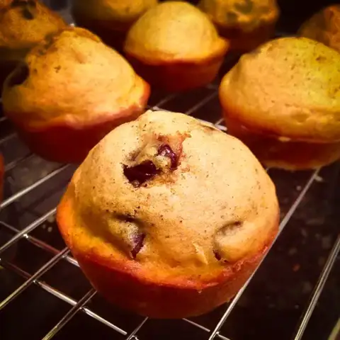 Freshly baked pumpkin muffins