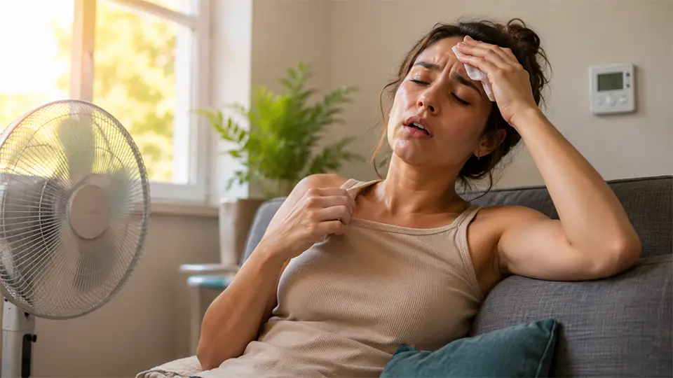 Woman suffers heat inside her home with a broken AC.