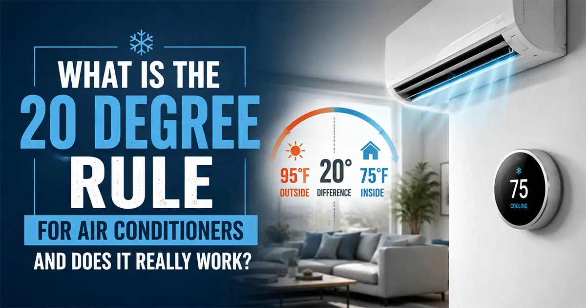 What is the 20 degree rule for air conditioners and does it really work?